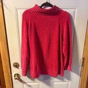 Terra & Sky Vibrant Pink Turtleneck Sweater Size 1X